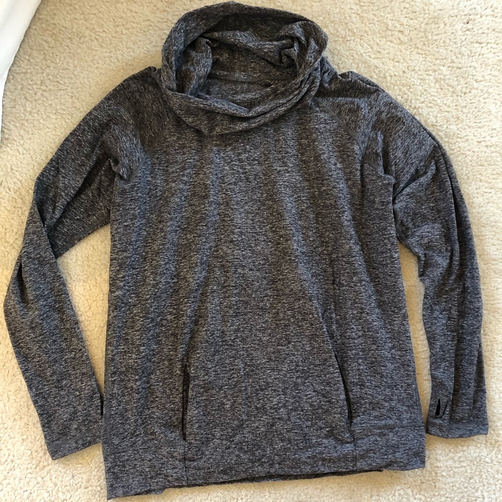 Lululemon Cowl Neck Heathered Gray Pullover